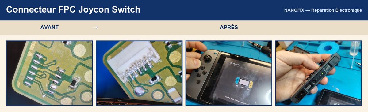 Réparation du connecteur FPC d'un Joy-Con Switch