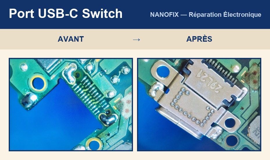 Remplacement du port USB-C d'une Nintendo Switch